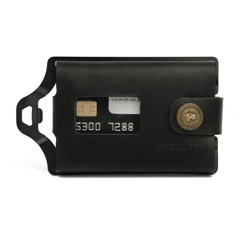 Aluminum Cowhide Wallet 