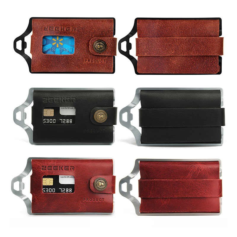 Aluminum Cowhide Wallet 