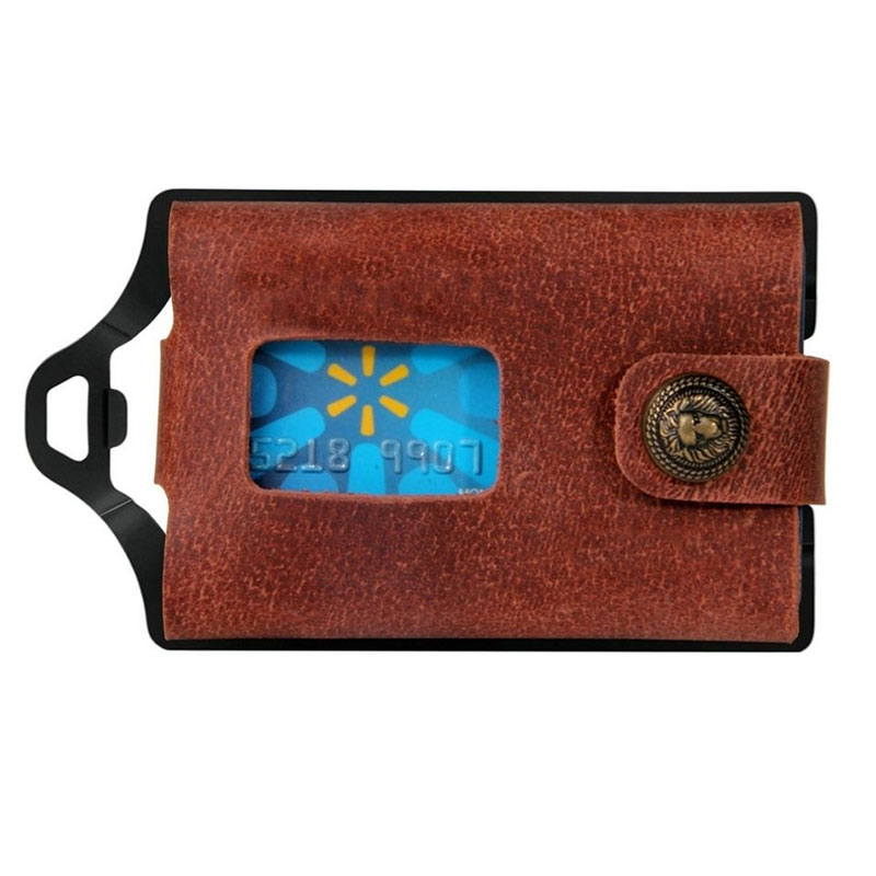Aluminum Cowhide Wallet 
